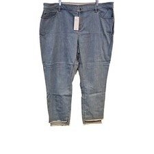 Sz 24w Eileen Fisher Organic Cotton Stretch Slim Ankle Jean Denim New NWT 208
