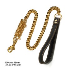 Stainless Steel Dog Traction Rope Collar Chain Wire Gold Leash Cable Link