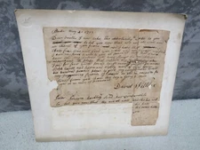 Antique Post American Revolution 1793 Letter Penned by David Wilcox