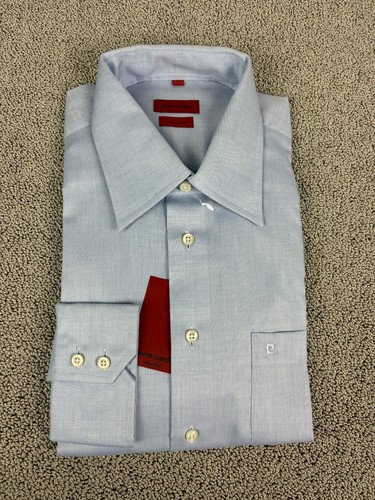 PIERRE CARDIN Herren langarm Hemd bügelfrei Gr. 40 hellblau NEU!! #619