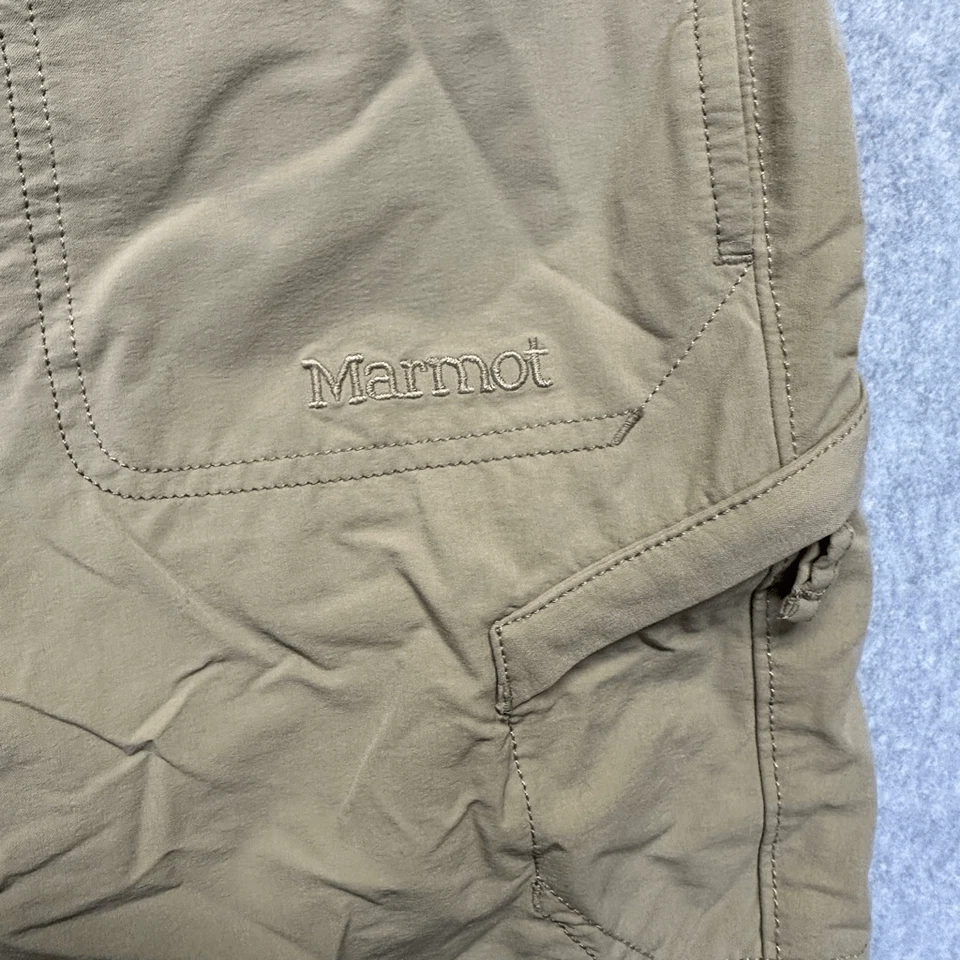 Marmot Women’s Size 4 Cargo Active Hiking Shorts Tan Khaki Outdoor Nylon - Image 3 of 4