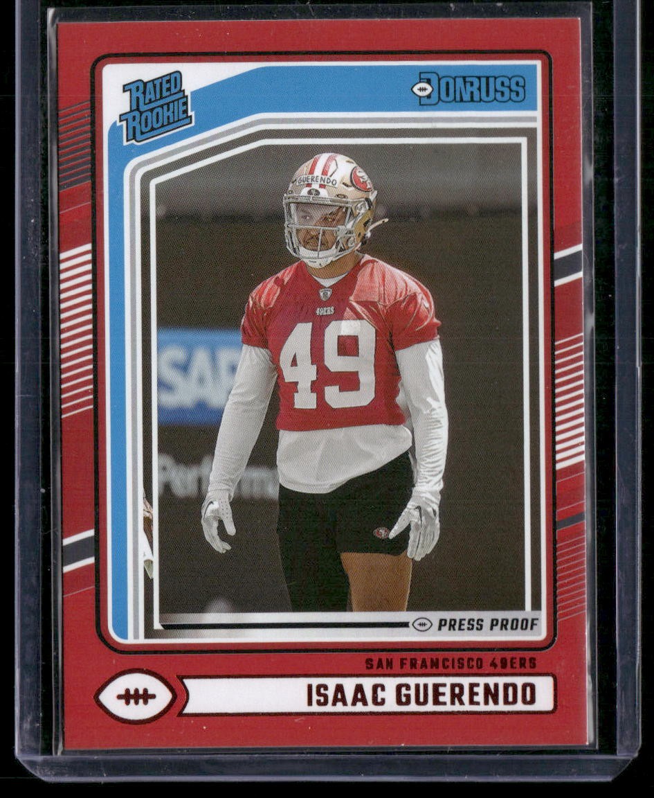 2024 Donruss #336 Isaac Guerendo Press Proof Red Color Match! (RC)