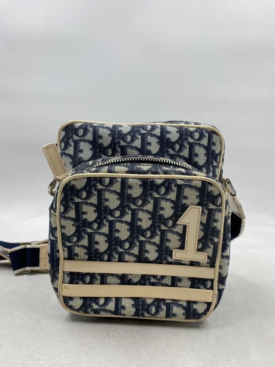 Christian Dior ネイビー ショルダーバッグ CHRISTIAN DIOR Denim Tie Dye Saddle Bag Blue 1643018