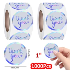 1000Pcs 1" Thank You Stickers For Small Business Labels Round Rolls Seal Labels