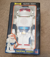 VINTAGE MORGAN TR-2 TALKING 10" motorized atomic ROBOT UNUSED IN BOX HONG KONG