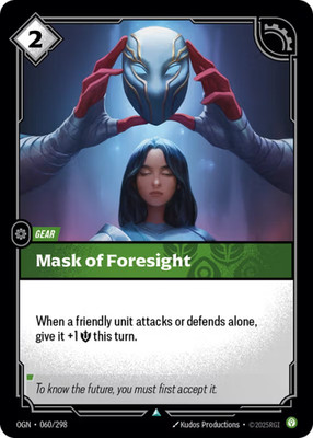 Riftbound Mask of Foresight OGN 060/298 English League of Legends