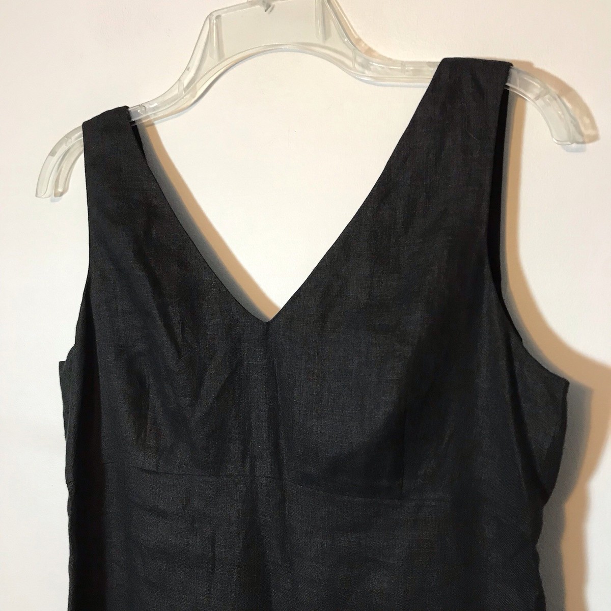 banana republic v neck linen dress Banana Republic Womens Size 8 Sleeveless V-Neck Linen Dress Lined Back Zip