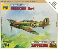 Zvezda 6173 - 1/144 Wargame Addon Britischer JäGer Hurricane Mk.1 - Neu