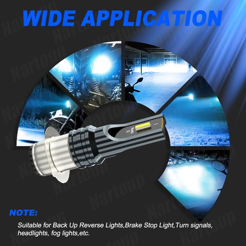 Ice Blue H6M LED Headlight Bulbs 8000K For Yamaha Rhino 660 2004-2007 - Foto 4 di 10