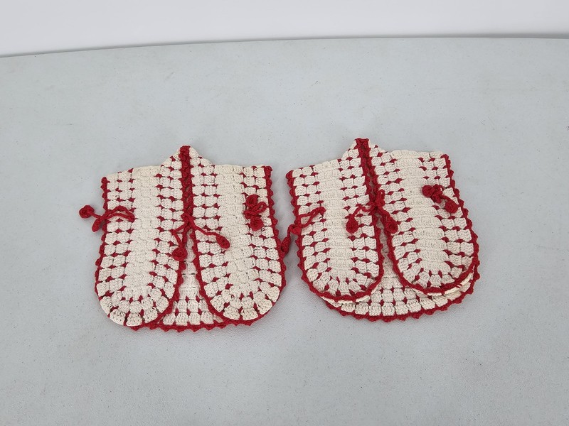 Vintage Handmade Crochet Pot Holders Set Of 2