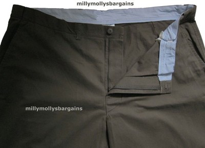 M&S Marks and Spencer braune normale Herrenhose Größe 32 Bein 31,5 ETIKETT DEFEKT