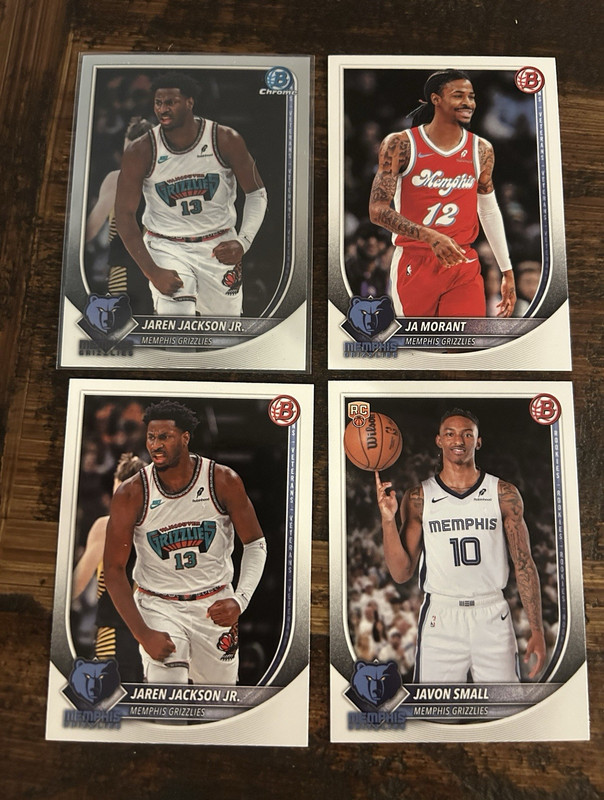 Bowman 2024-25 Chrome/University Grizzlies Morant Jackson Small 4-Card Lot RC