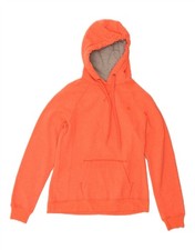 CHAMPION Womens Hoodie Jumper UK 14 Medium Orange Cotton RB01