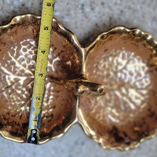 Piatto doppio vintage MCM STANGL POTTERY oro con manico Granada bellissimo - Foto 2 di 10