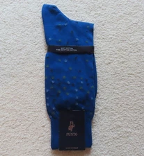 NEW! - Punto Men's Dress Socks - Egyptian Cotton - Made In Italy  - w/ Orig Tags