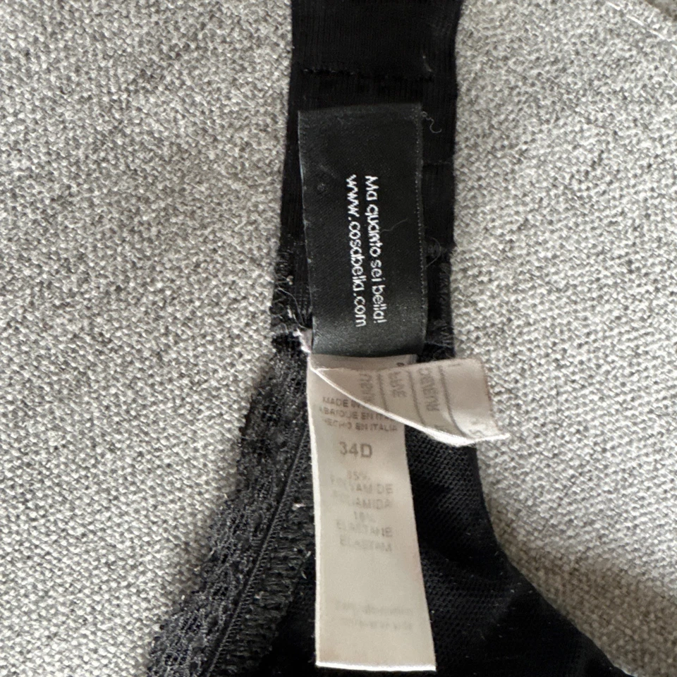 Sujetador contorno con aros con ribete de encaje COSABELLA talla 34D negro Foto 3 de 4