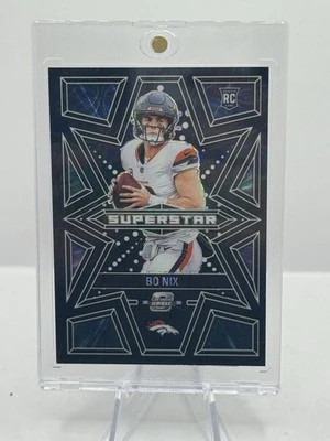 Bo Nix RC Black Scope Prizm 22/25 2024 Panini Contenders Optic Superstar Broncos