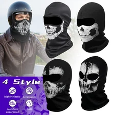 Ski Motorcycle Game Balaclava Hood Ghost Skull Full Face Cover CS Halloween Mask