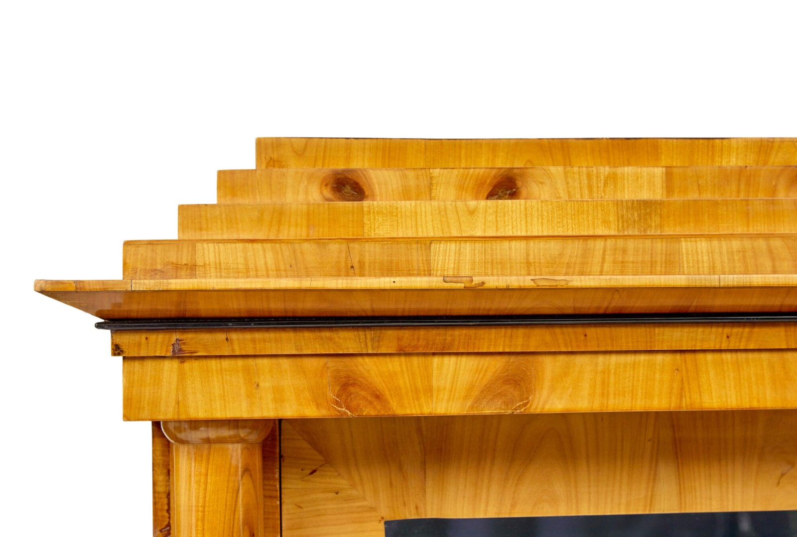 FINE PAIR OF BIEDERMEIER GLAZED ELM DISPLAY CABINETS