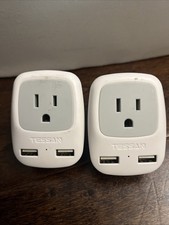 Italy Travel Plug Adapter Power Adapter with 1 Outlet 2 USB Each Italy Type L