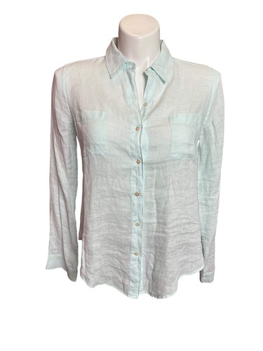Lilly Pulitzer Sea View Linen Button Down Mint Condition - Size M