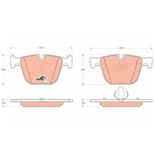 TRW Bremsbelagsatz Bremskl�tze hinten 2339292 34116763305 3421403290 21156828