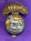 Genuine WW1 The Royal Munster Fusiliers Cap Badge BiMetal w/slider