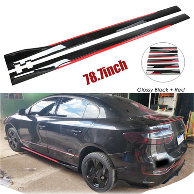 Glossy Black Look 78.7'' Side Skirt Extension Spoiler Splitter For Nissan Maxima