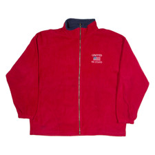 THE TOPS United We Stand Uomo Pile Giacca Rosso USA XL