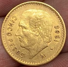1906 Mexico 5 Pesos Gold — photo from another recent sale