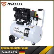 24 Liter Kompressor Silent Ölfrei 1,5 PS für Ballaufblasung für Mahlen 220 L/min