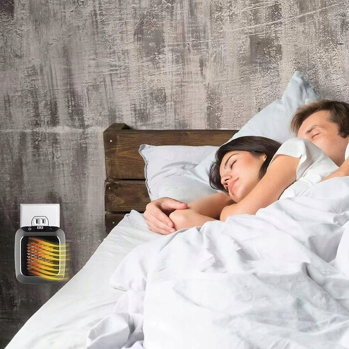 Small Space Heater Plug In- 800w Mini Wall Mount Portable Heaters For Indoor Use