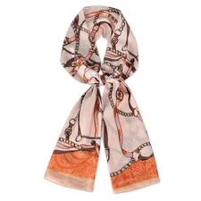 Satin Scarf Mulberry Silk Printed Headband Wrap Hair 7 x 59