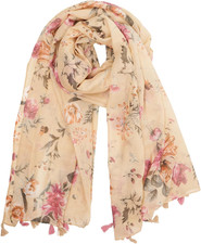 Large Boho Scarf for Women Lightweight Floral Printed Scarves Fall Winter Fashio
