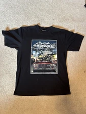 Streetwise Lowrider Graphic Tee Black City Nights Impala – Size L