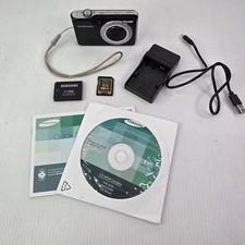 Samsung TL205 12.2MP Dual Screen Black Digital Camera w/ Charger  SD Card READ