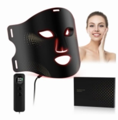 LED Face Mask Light Therapy 7-Color Rejuvenation Photon Facial Mask, With Remote