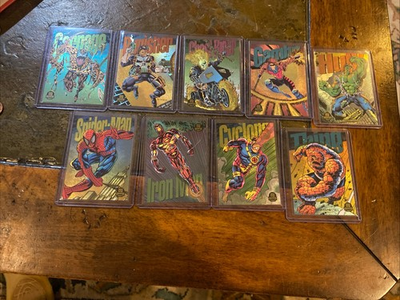 #ad #ad 1994 Marvel Universe Series 5 Power Blast Complete 9 Rainbow Card Set PowerBlast $45.00