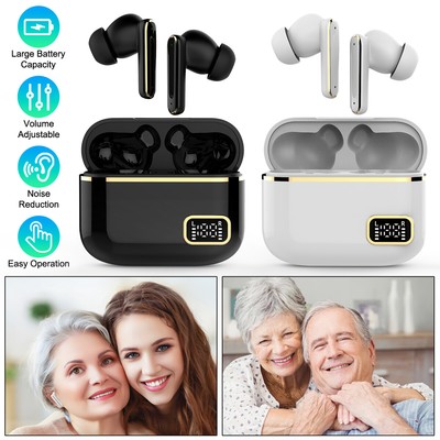 Digital In-Ear Bluetooth Headset Hearing Aid Sound Display  Amplifier Headset US