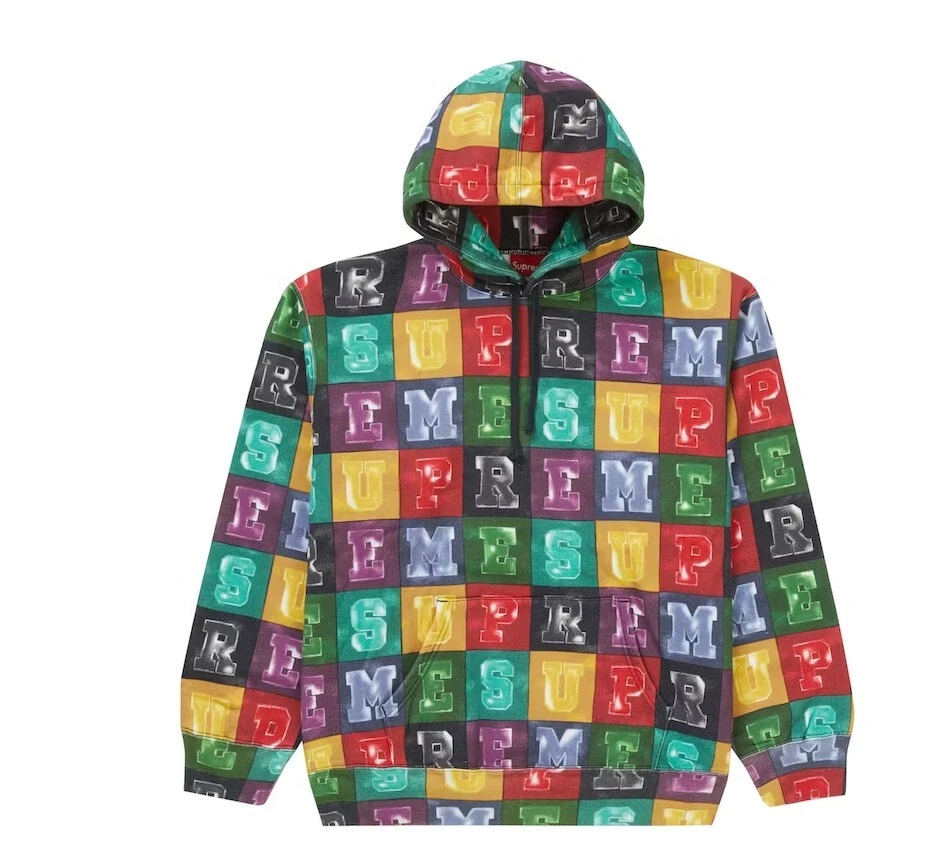 Neuf avec étiquettes sweat shirt/sweat à capuche Supreme Blocks « multicolore » FW 20   Homme Taille L