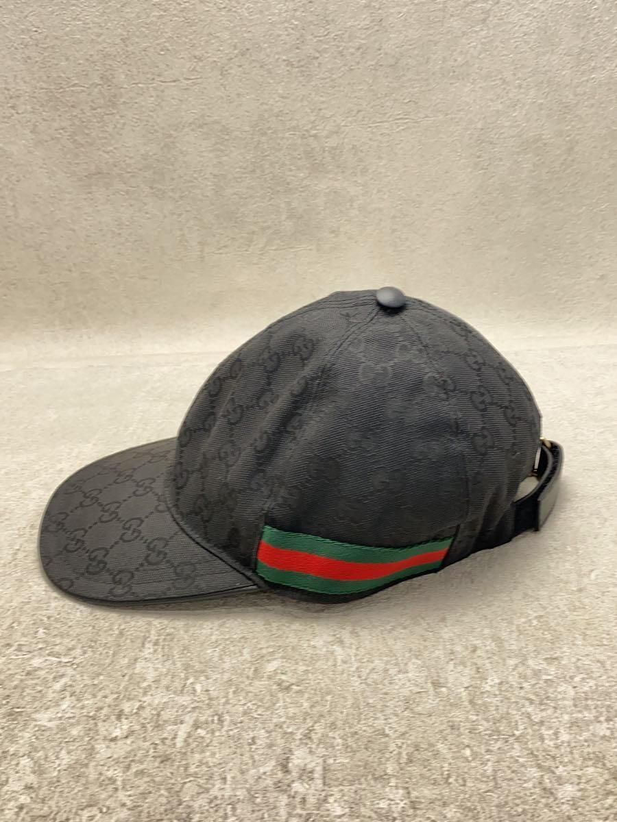 GUCCI Cap Free Canvas Black Total Pattern Mens 200035 202291 GUCCI Cap Free Canvas Black Total Pattern Mens 200035 202291