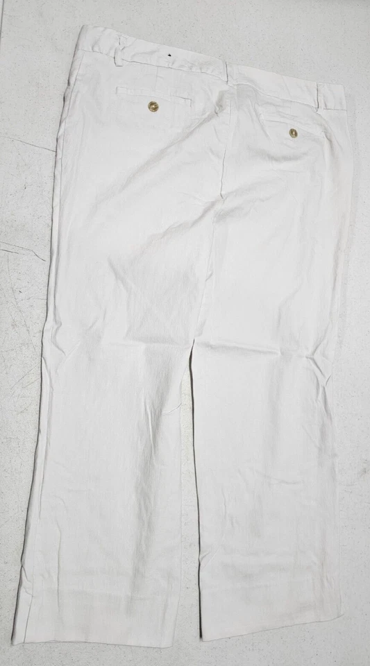 Pantalones Rafaella Clásicos Mujer Talla 14 (34x22) Blanco Carpi Recortados Pierna Recta Foto 2 de 4