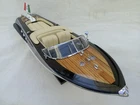 New Riva Aquarama 21" Cream Seat Quality Wood Model Boat L50 Christmas Gift