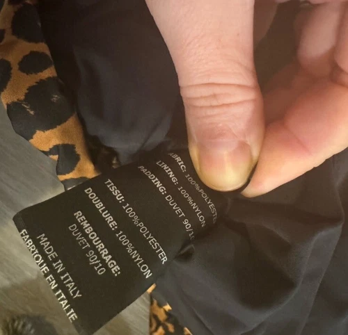 Size L Vetements Logo Limited Edition Leopard Puffer Jacket Coat Unisex image 11