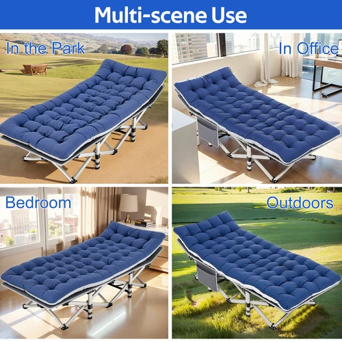 Portable Folding Camping Cot, Lightweight Outdoor Bed with Carry Bag for Adults - Picture 9 of 9