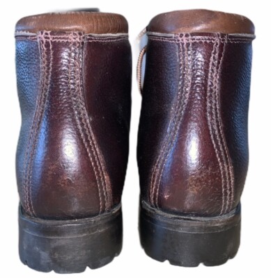 Bottes D'alpinisme Vintage Fabiano Taille 8 – Cuir Marron, Semelle Caoutchouc, Très Bon état