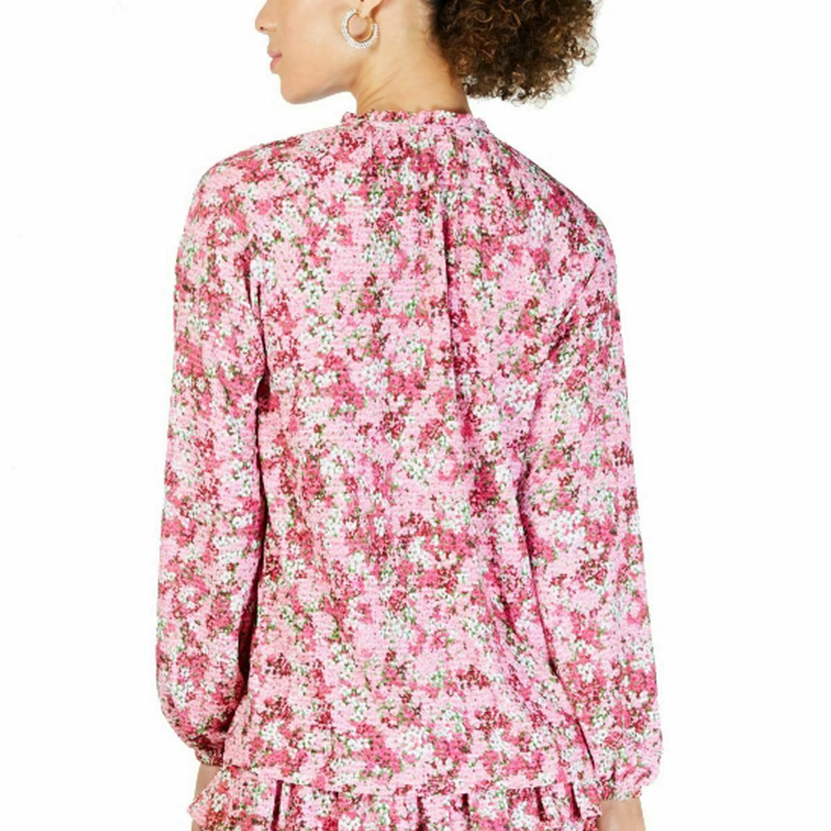 michael kors floral chiffon blouse