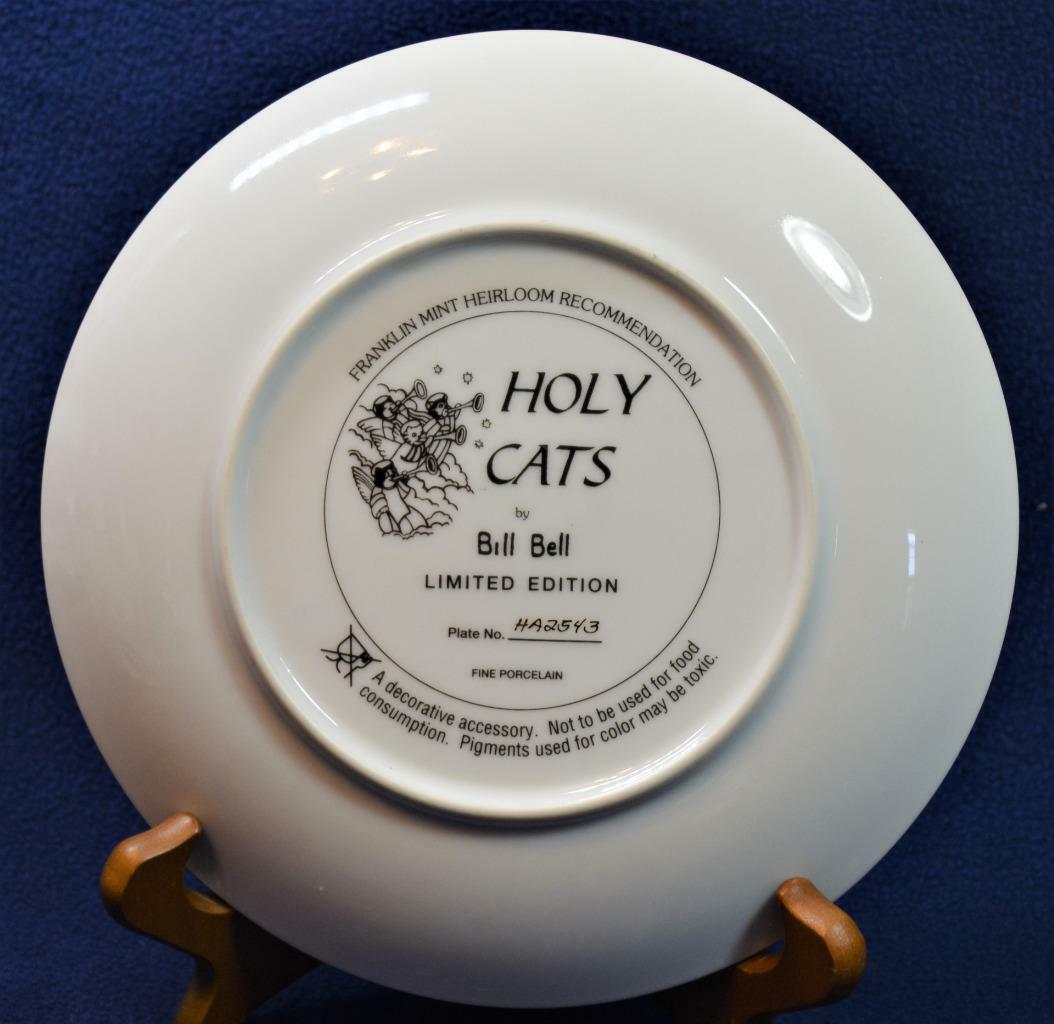 Vintage Franklin Mint Porcelain HOLY CATS by Bill Bell Collector's