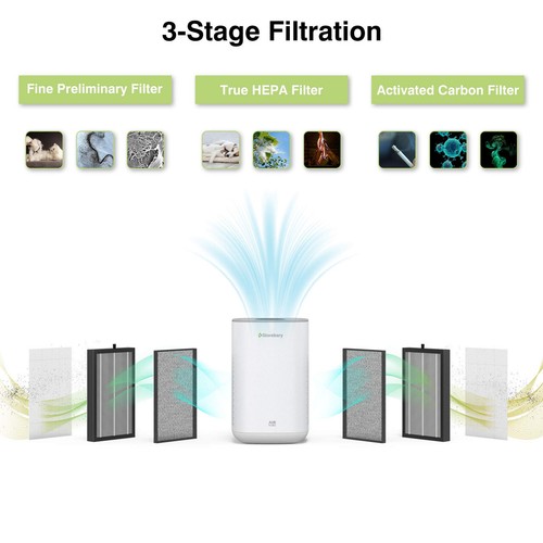 Air Purifier for Home, Smart true Air Cleaner with H13 HEPA Filter Removes Aller - Picture 3 of 7