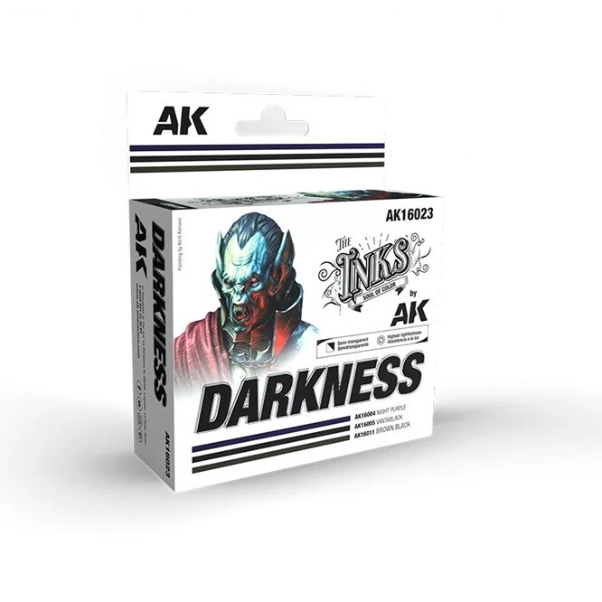 Ak Interactive Ak16023 - Darkness - Set 3 Ref. (Inks) - New